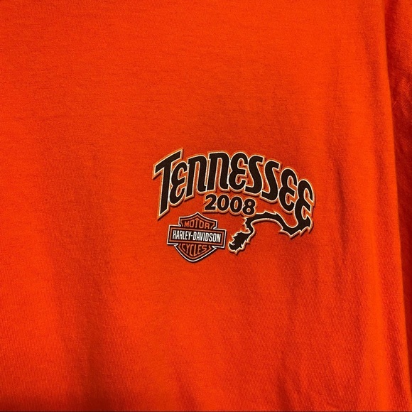 Harley-Davidson Men’s Orange Large T-Shirt - Picture 4 of 5